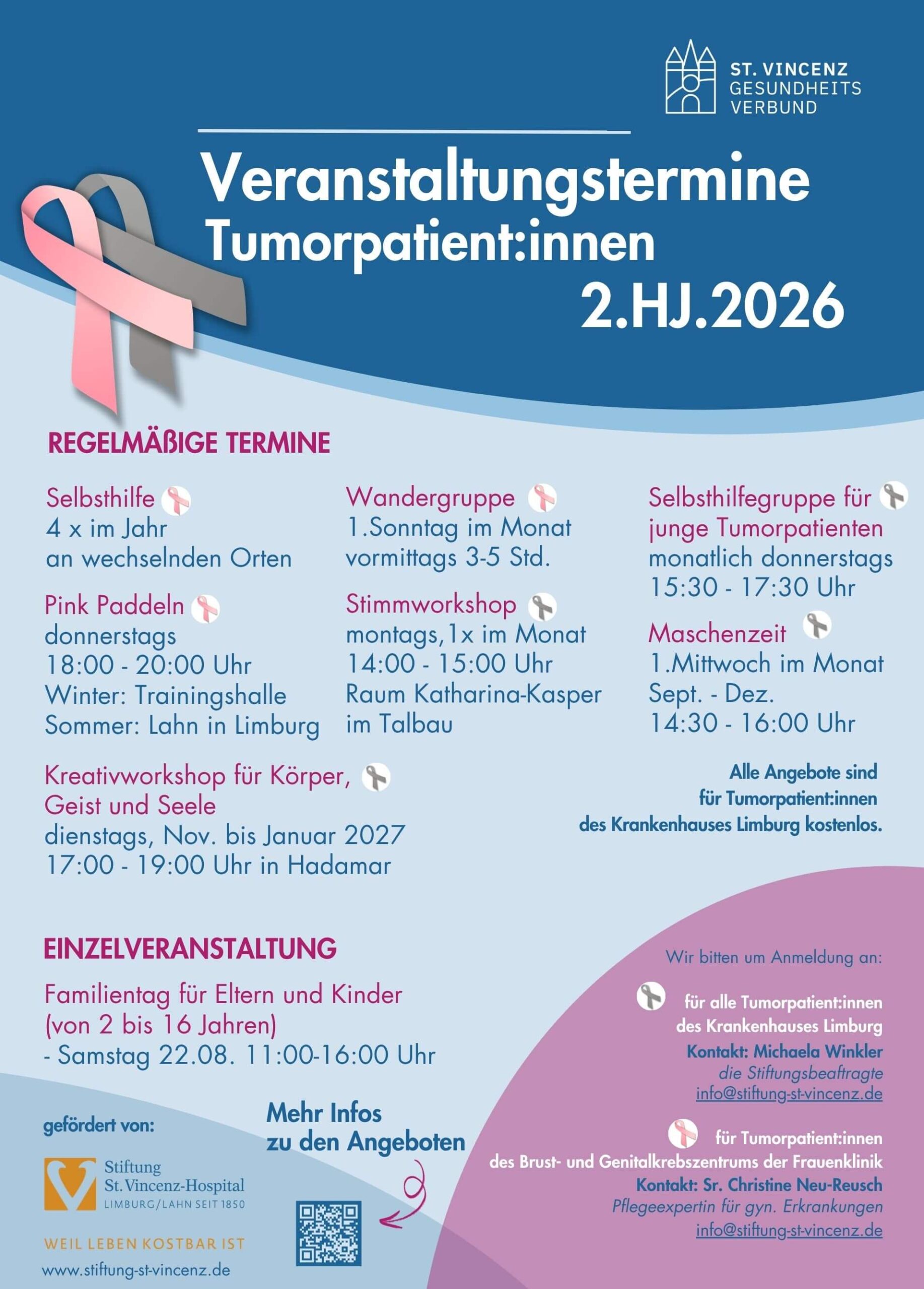 2026 Termine Tumorpatientinnen